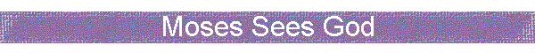 Moses Sees God